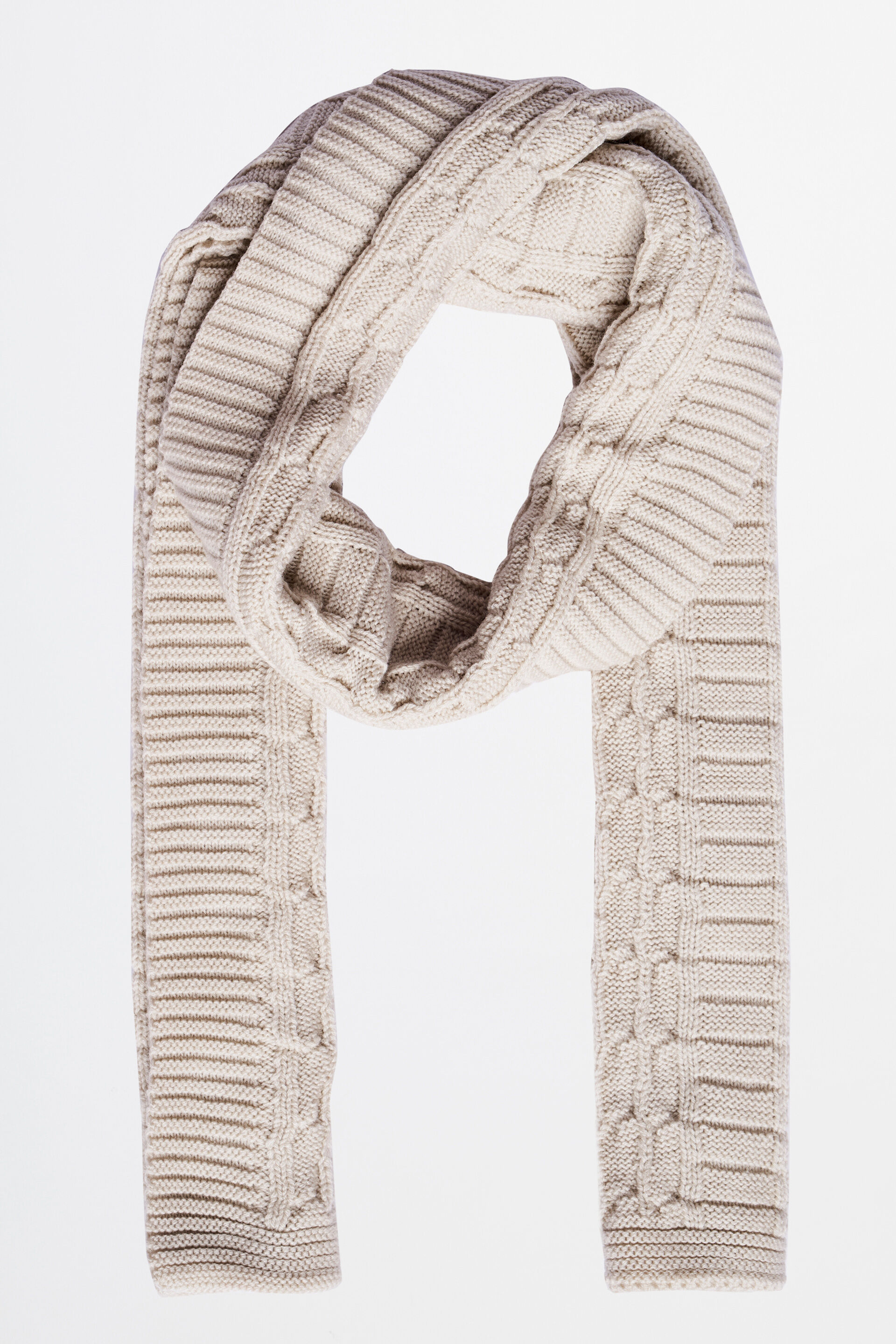 Beige Print Scarf, , image 1